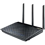 ASUS AC1750 Wireless Dual Band (5GHz + 2.4GHz) Gigabit Wi-Fi Router [RT-AC66U] 802.11ac 1750 Mbps Speed, 4x Gigabit LAN Ports, 256MB, AiProtection, AiCloud File Sharing, AiRadar Signal Optimization