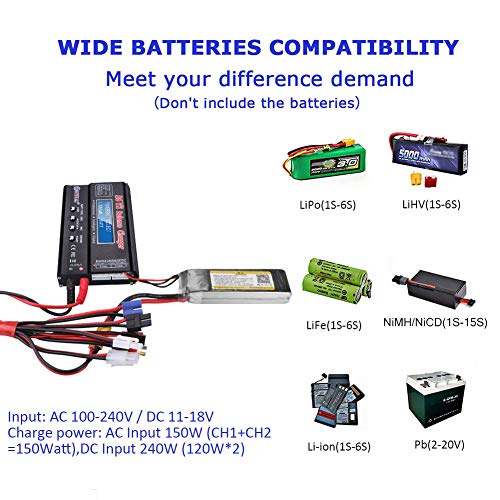 LiPo Battery Charger 1S6S Balance Discharger Digital Battery Pack