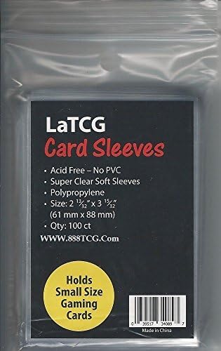 100 LaTCG YuGiOh/Cardfight Vanguard Size Clear Perfect Inner Soft Sleeves (61x88 mm) - For Better Deal, Please Search on Amazon "YuGiOh LaTCG"