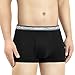 DAVID ARCHY Men's 4 Pack Cotton Underwear Soft Trunks with Fly (S, Black)