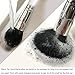 Qivange Makeup Brushes, Synthetic Foundation Eyeshadow Fan Brushes Set with Cosmetic Bag(12pcs,Silver)