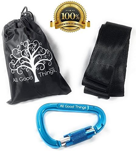 Tree Swing Hanging Strap Kit by All Good Things - Holds 1000 lbs! Simple and secure 5 ft hanging kit for tree swings, tire swings, disc swings, web swings, spinner swings and more.