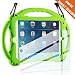 New iPad 2017/2018 9.7 inch Case/iPad Air Case, TopEsct Shockproof Silicone Handle Stand Case Cover&(Tempered Glass Screen Protector) for Apple New iPad 9.7inch(2017/2018 Version) and iPad Air(Green) primary