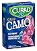 Curad Camouflage Pink and Blue Fabric Bandages, 25 Count (Pack of 6)