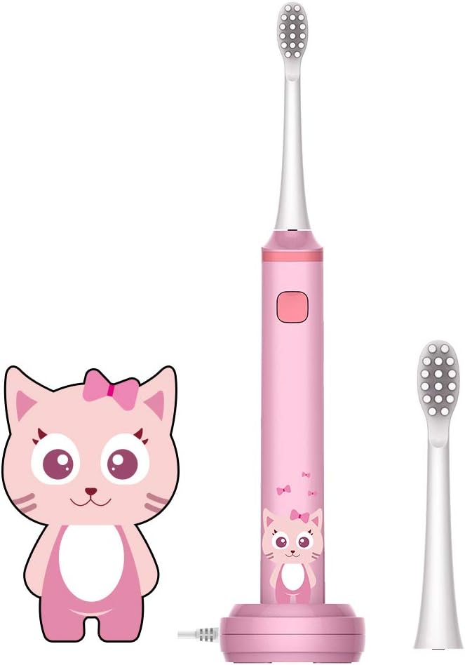 Leyoung Kids Electric Toothbrush, Vibrating Toothbrush for Children Boys and Girls Age 3-13, with Smart Timer Rechargeable Electric Toothbrush, IPX7 Waterproof, Christmas Gift for Kids