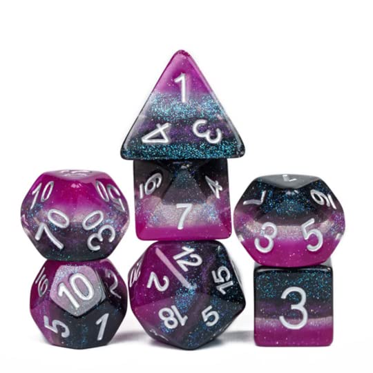 Asexual Flag Dice Set - Ace TTRPG Dice Set - Asexual Pride Polyhedral Dice - Dice for War Games Card Games and Tabletop RPGs - 7PC set