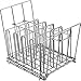 Uarter Sous Vide Rack Stainless Steel for Anova Cookers with Detachable Dividers and 2 No-Float Middle Top Bars, Adjustable, Collapsible Weight-Added Sou Vide Rack for Most 12qt Containers