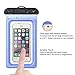 Waterproof Pouch, iThrough Ultra Universal Waterproof case with Touch Responsive Transparent Screen Protector for iPhone 6/ 6s Plus/5/5s/5c/4s/Samsung Galaxy S3/S4/S5/S6/S7 Note 3/4 /5(Blue)