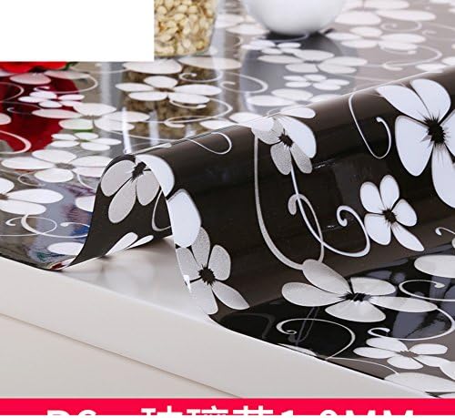 Pvc table cloth waterproof oil-proof soft glass disposable plastic table mat table mat transparent frosted crystal table cloth-E 70x140cm(28x55inch)