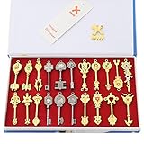 Fairy Tail key Blade Lucy keychain Necklace Pendant Cosplay Collection Set 2015