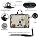 Meffort Inc 15 15.6 inch Neoprene Laptop Sleeve Bag Carrying Case with Hidden Handle and Adjustable Shoulder Strap - Paris Design