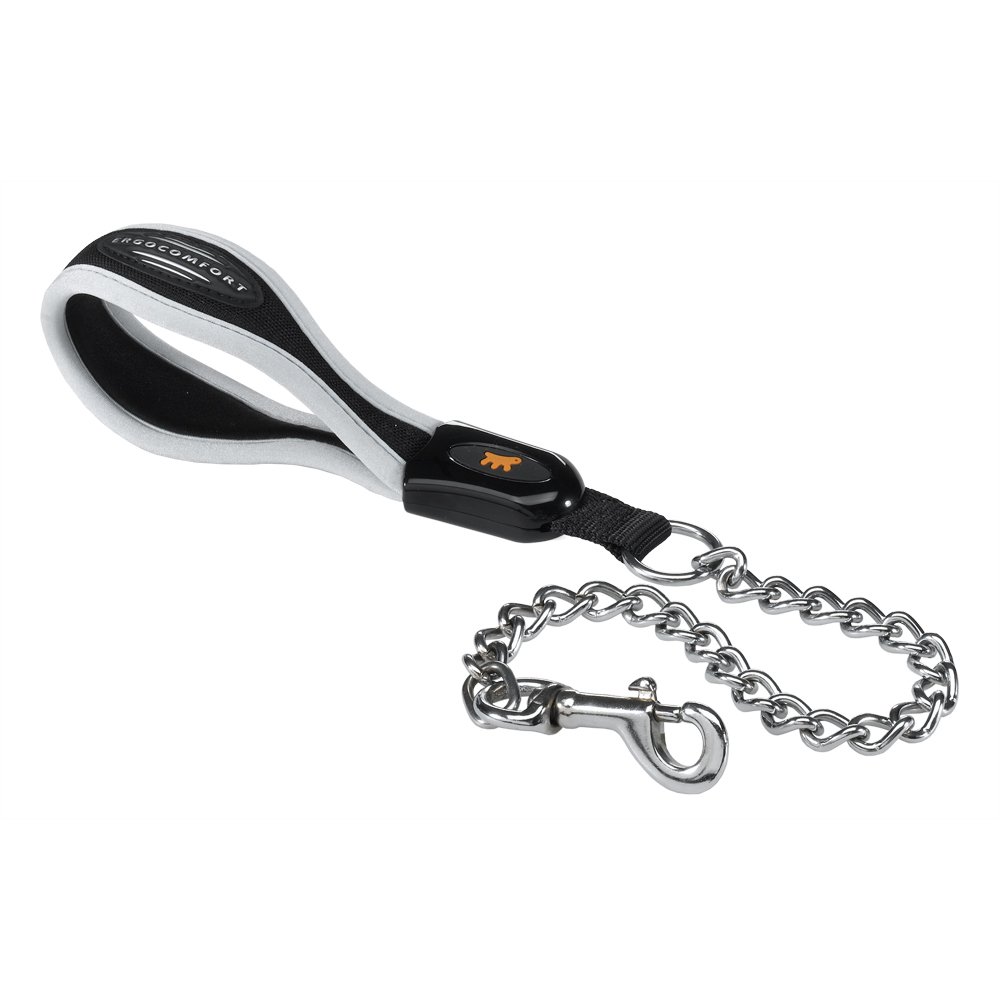 Ferplast Anti-bite Metal Dog Leash ERGOCOMFORT METAL, Ergonomic Handle, Soft padding, Length 65 cm.