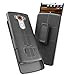 Encased LG V10 ARMORLITE Belt Clip Holster Case - Smooth Black
