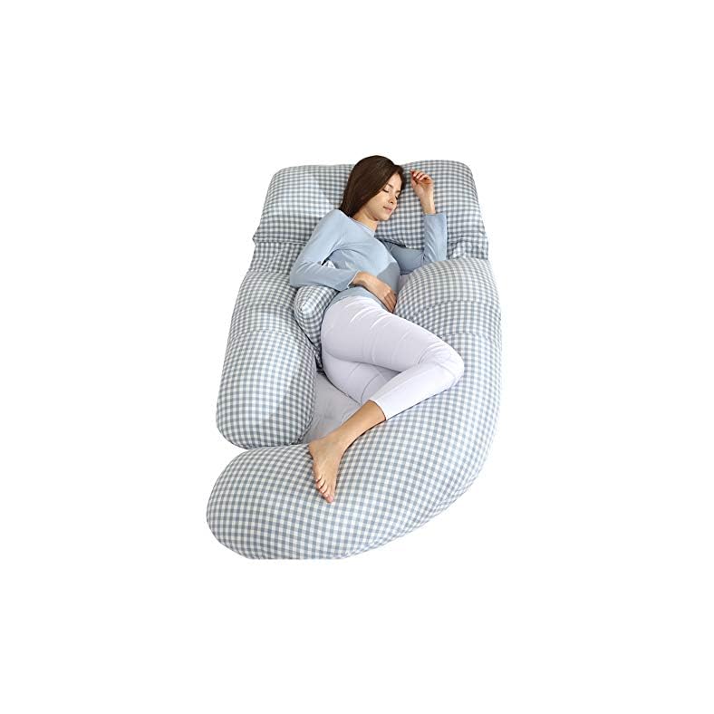 Pregnancy Pillow, U-Shape Full Body Pillow, 57” Maternity Pillow with Premium Cotton Filling, for Side Sleeping and…
