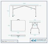 Harbour Housewares 180cm Rectangle Folding Heavy Duty Trestle Table White view 3