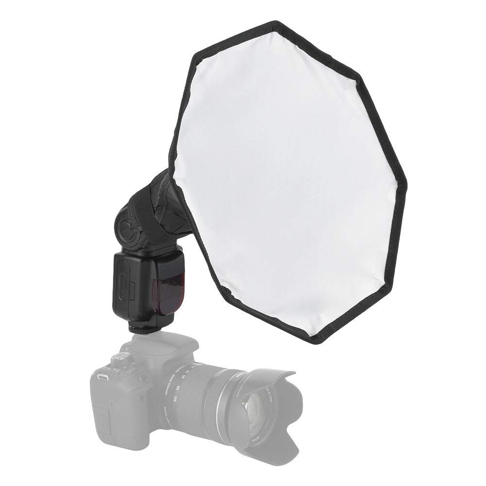 Flash Diffuser Light Softbox, 30cm Universal Mini Portable Softbox Diffuser Collapsible Octagon Softbox for Flash Speedlite Speedlight