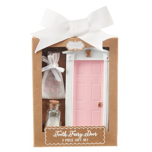 Mud Pie Tooth Fairy Door Gift Set Girl, Pink