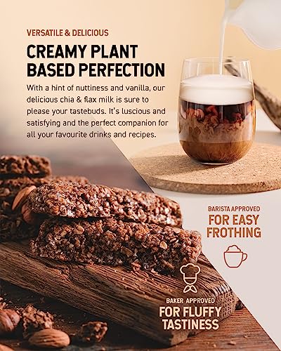 LECHIA 32OZ NON-DAIRY MILK, CHIA FLAX MILK VANILLA NO SUGAR ADDED , USDA ORGANIC, NON-GMO – FIBER, CALCIUM, OMEGA-3 – SHELF STABLE, FREE OF NUTS, SOY, GLUTEN, LACTOSE, CARRAGEENAN.