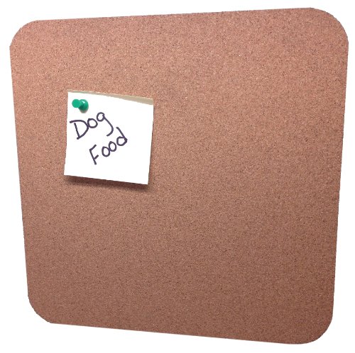 Cork Nature 11 x 11 x .312 Inches Functional Cork Board/Tile with Radiused Corners (890504)