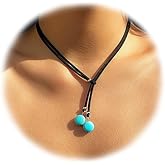 Taichell Boho Necklaces Jewelry for Women Bohemian Layered Necklaces Leather Choker Necklace Boho Jewelry Long Necklaces Fashion Jewelry Gifts