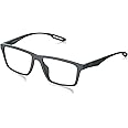 Emporio Armani Men's EA4189U Universal Fit Prescription Eyewear Frames with Two Interchangeable Sun Clip-Ons Rectangular, Matte Dark Grey/Clear, 55 mm