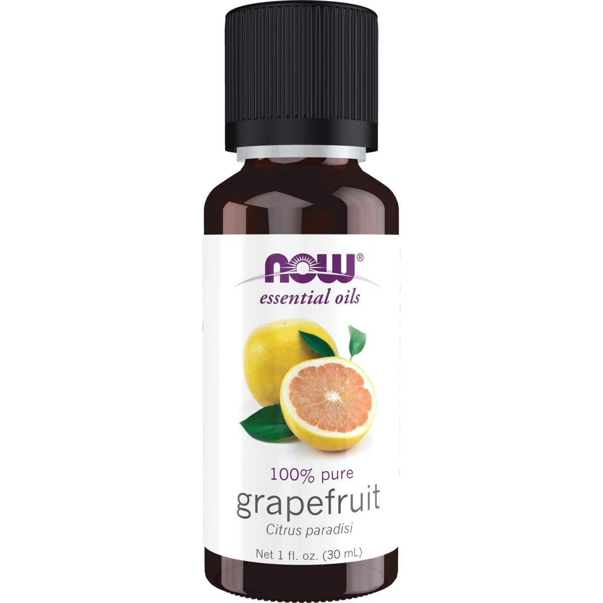 NOW Foods Grapefruit Essential Oil 1 oz - Therapeutic Spa Diffuser Aromatherapy