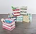 DII Woven Paper Storage Bin, Rugby Stripe, Gray, Medium Bin