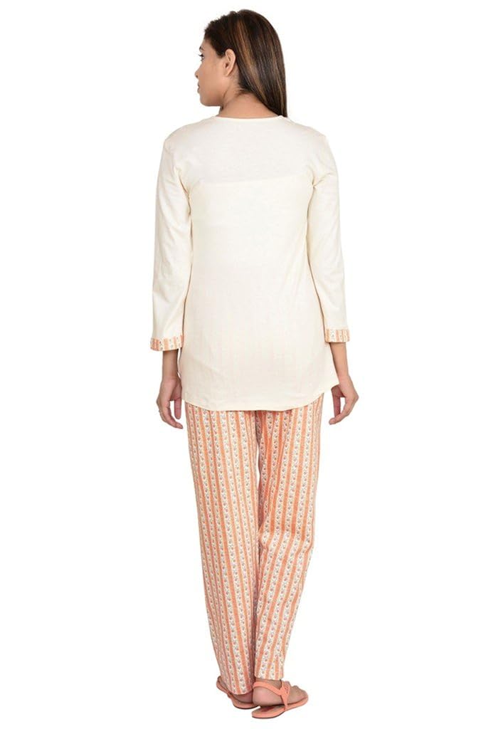 9teenagainprinted sweetheart yoke nightsuit set