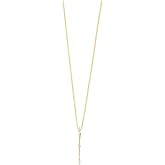 Bony Levy 18K Yellow Gold Diamond Rita Three-Stone Stick Pendant Necklace