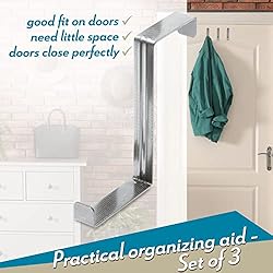 4smile Over The Door Hooks, 3 + 2 Pack - Stainless
