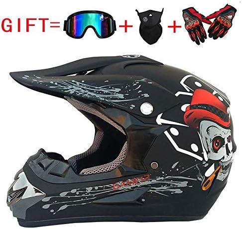 Wenyan Adult Off Road Helmet DOT Dirt Bike Motocross ATV Motorcycle Offroad (S,M,L,XL)