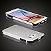 MEKO Galaxy S6 Case, Shiny Sparkles Glitter Bling Case-Built-in Sparkles Premium Firm Rubber Shock-absorbing Bumper Case [Scratch Resistant] for Samsung Galaxy S6 -- (Silver)