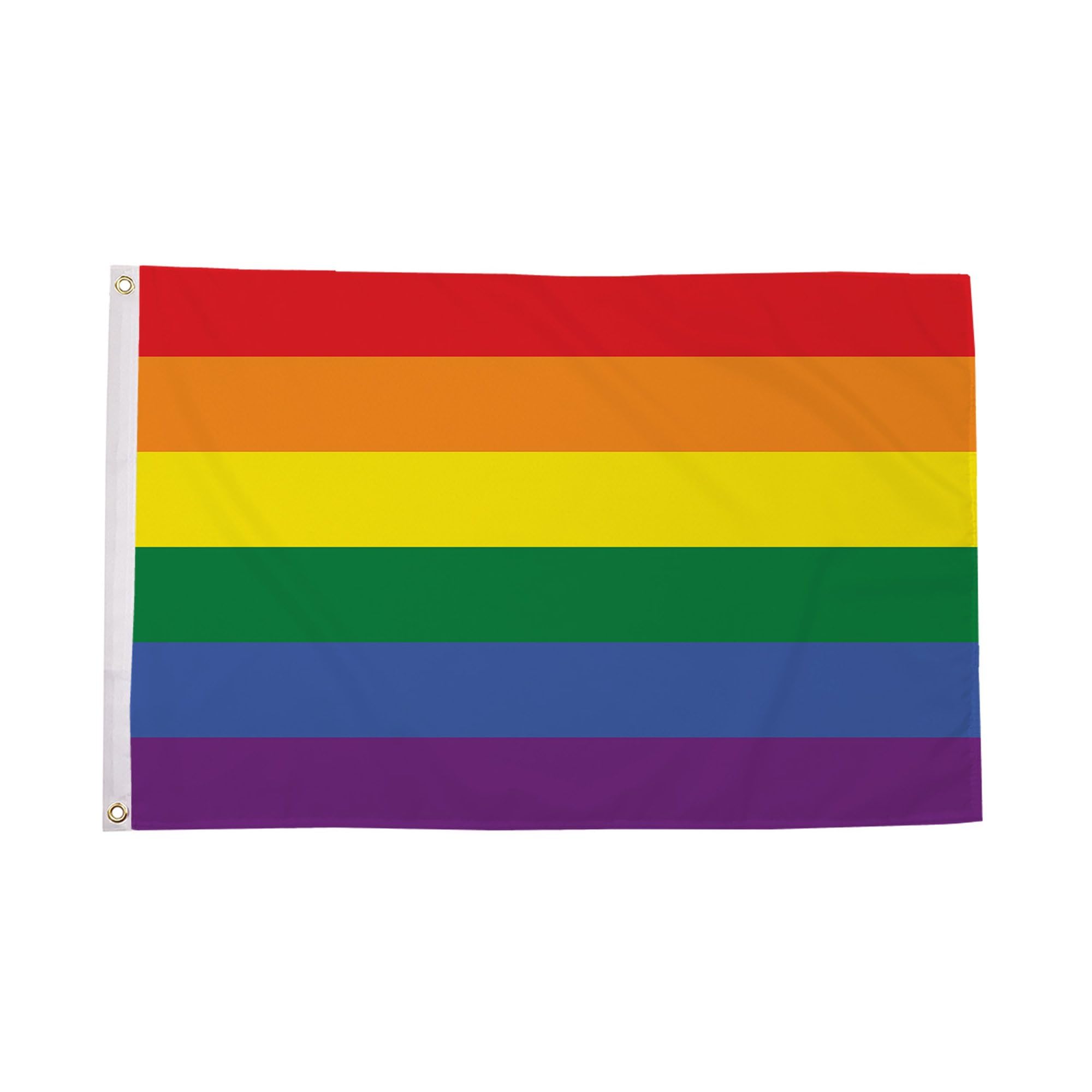Flagtex Rainbow Pride Flag 5ft x 3ft LGBTQ Rainbow Pride Flag Six Color Stripes Premium Quality Polyester Double Stitched Brass Grommets 150cm x 90cm Indoor Outdoor Banner Display