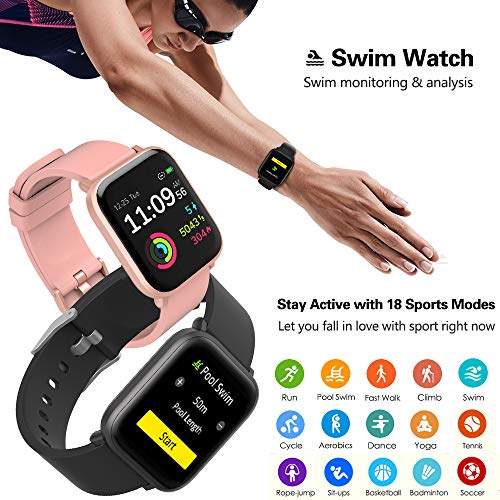 FITVII Smart Fitness Tracker Watch, Smartwatch with Heart Rate, Blood