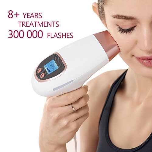 YOFOMAY Advanced IPL Permanent Hair Removal System at Home, Face and Body Hair Removal Device with Razor(Gold)