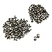 Haobase 100pcs Leather Crafts Gunmetal Double Cap Sewing Rivet Leathercraft Rivets