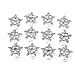 Splendid Set Kit of Weddings / Proms / Balls Hair Decorations With 12pcs Silver Colored Spirals / Twists / Twisted Pins / Clips / Curlies In Flowers Shapes Studded With Clear Rhinestones / Crystals / Gemstones By VAGA