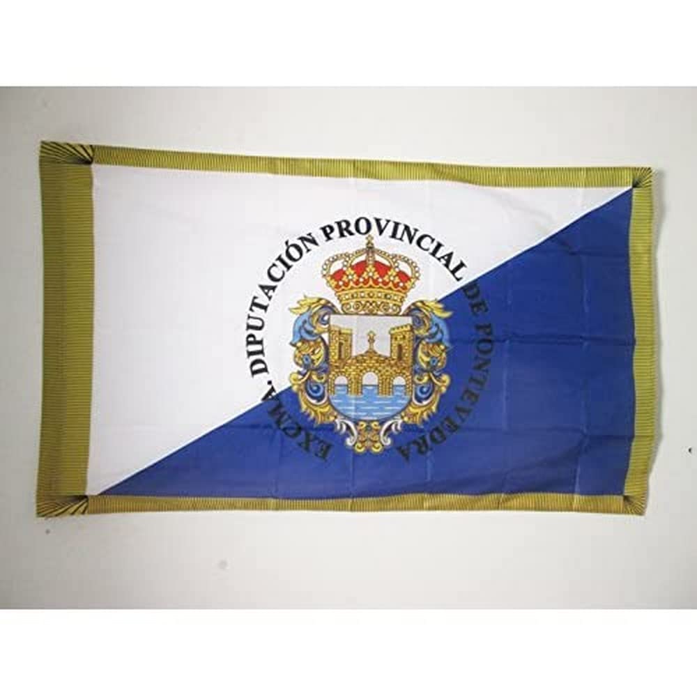 AZ FLAG - Province of Pontevedra Flag - 3x5 Ft - Pontevedra Banner with Sleeve - 100% Polyester - Fade Resistant - Vivid Colors - 3' x 5' Feet - 150x90 Cm