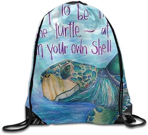 3D Print Drawstring Backpack Rucksack Shoulder Bags Gym Bag Lightweight Travel Backpack Sea Live Turtle