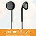 Reddie 2 Pack Wired Headphones Stereo In Ear Earphones Earbuds with Microphone and Volume Control for Phones Black
