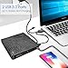 Gincleey External CD DVD Drive, 2-Port Hub USB 3.0 with Type-C SD/TF Card Reader CD/DVD +/-Rw Drive ROM Rewriter Burner for Laptop Desktop MacBook Mac OS Windows 10 8 7 XP Vista