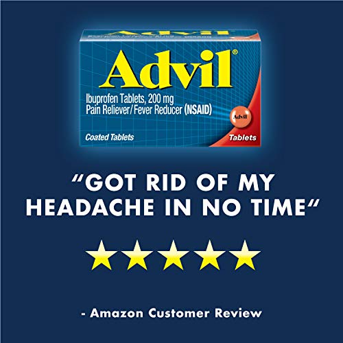 Advil Coated Tablets Pain Reliever And Fever Reducer, Ibuprofen 200mg