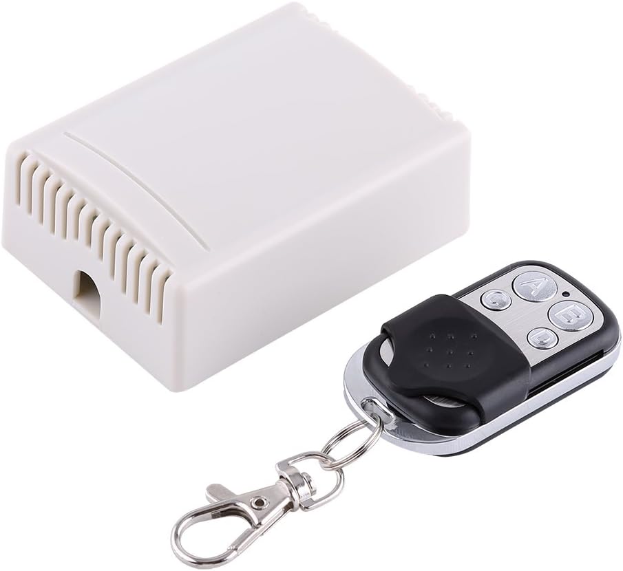 Wireless Remote Control Momentary Switch System Transmitter & Receiver with Receiver Relay Smart House Equipment for Home Garage Doors Use DC12V 4-CH 433MHZ