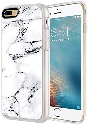 iPhone 7 Plus Case, Custype Soft TPU Shockproof Anti-Scratch Customizable Protective Case for iPhone 7 Plus 5.5"-White Marble