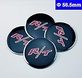 4pcs D020 56.5mm Emblem Badge Sticker Wheel Hub Caps Centre Cover RT R/T Dodge Charger Ram 1500 Challenger Jeep Grand Cherokee