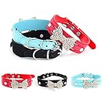 Pet Collars,Haoricu Dog Puppy Cat Bling Crystal With Leather Strap Bow Necklace Hot