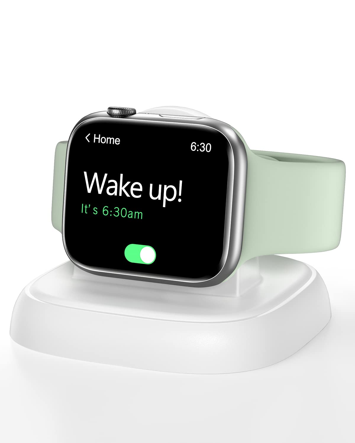 NEWDERY Wireless Charging Station for Apple Watch 9/Ultra Fast Charging Station Dock Stand Magnetic iWatch Charging Holder Portable Mini Travel Charger for iWatch Series 9/8/Ultra/7/6/5/3/2/SE (White)