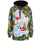 Sunhusing Ladies Santa Snowman Print Long Sleeve