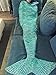 Auchen Mermaid Tail Blanket for Adults Women Girls Teens, Handmade Crochet Mermaid Blankets, Soft Birthday Valentine's gift 74''x35'' Mint Green