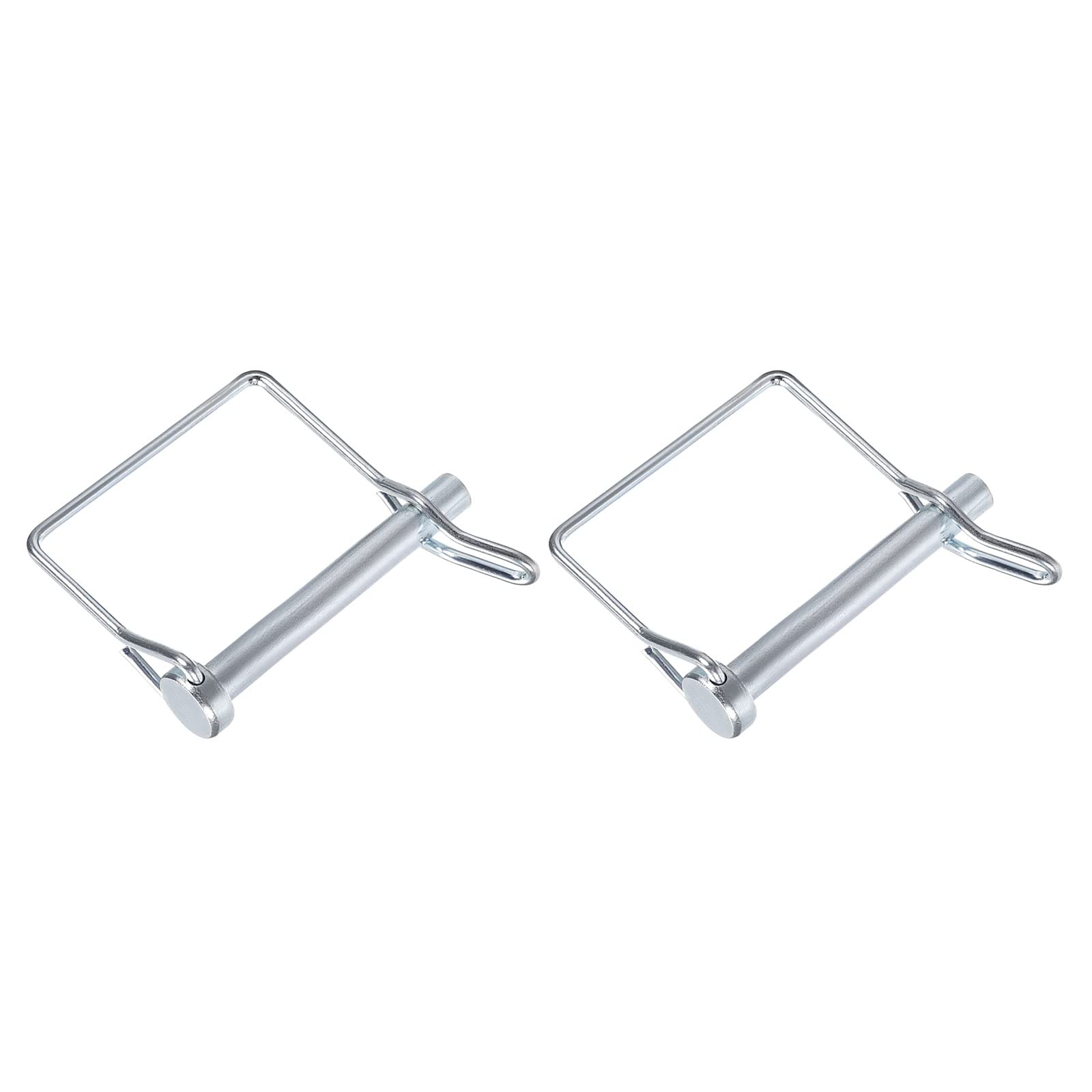 METALLIXITY Square Safety Coupler Pin (9x70mm), 2Pcs Carbon Steel Shaft Locking Pin W Ear - for House Construction, Tractors, Trailers, Trucks, Mowers
